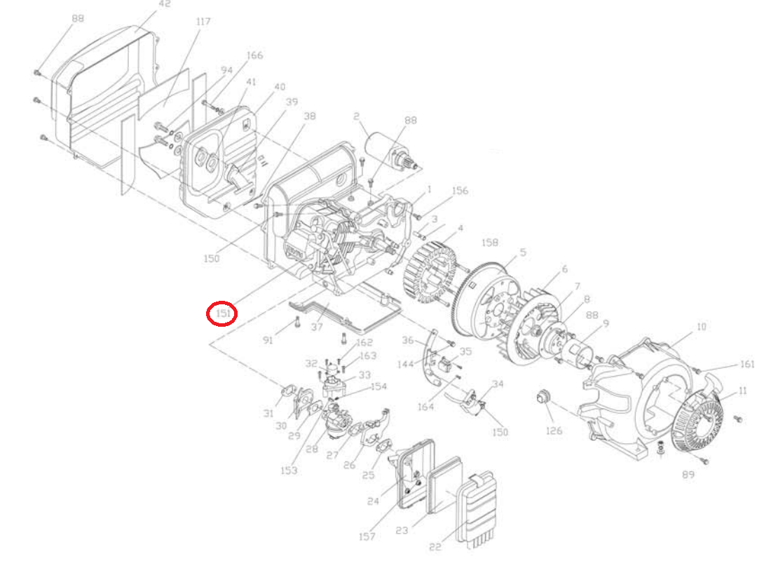 Kipor Power Generator Vent Pipe KG205GETI03001